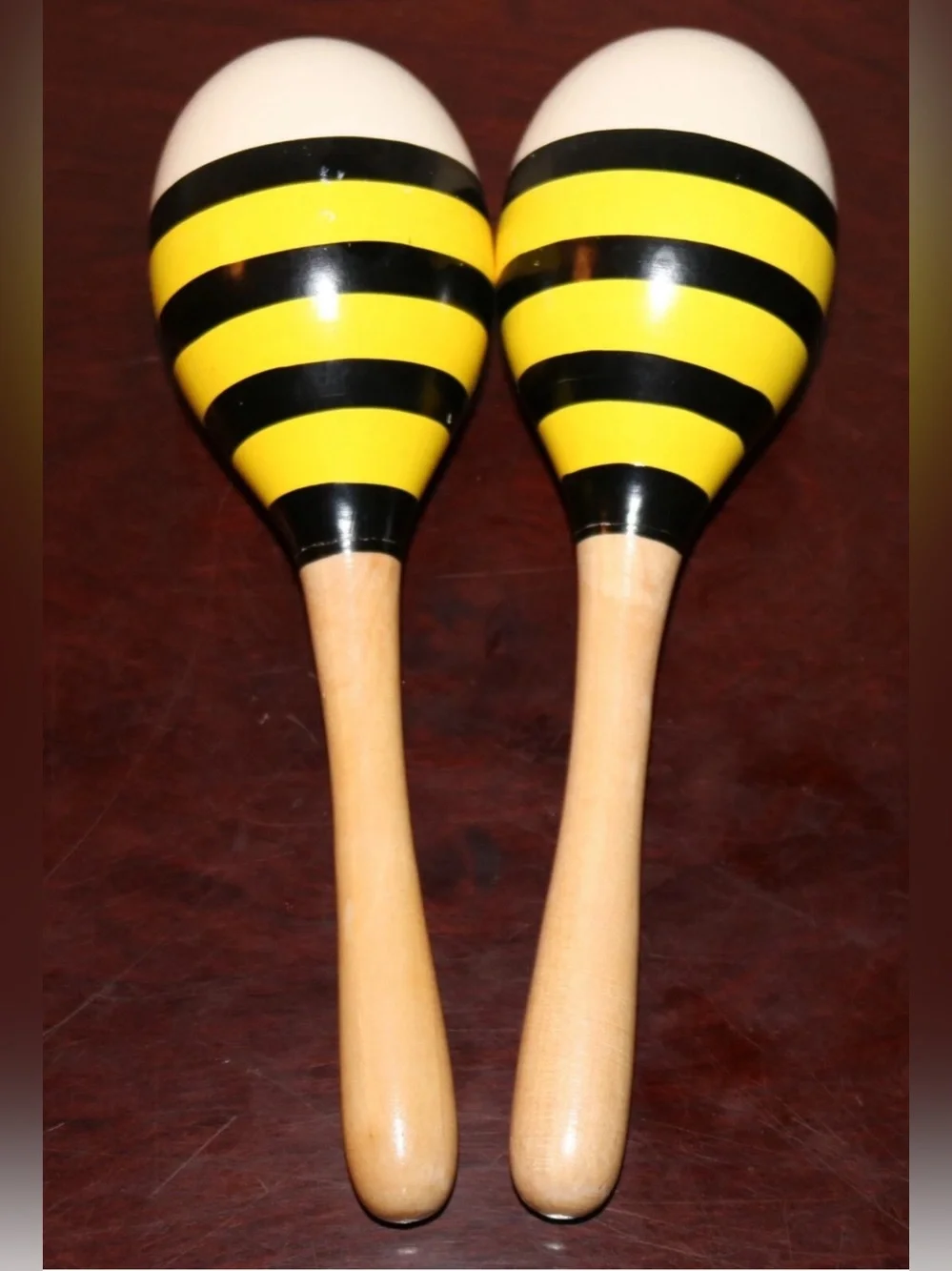 Honey Bee Bumble Bee Maracas Set by Schylling Rowley - 7.5”